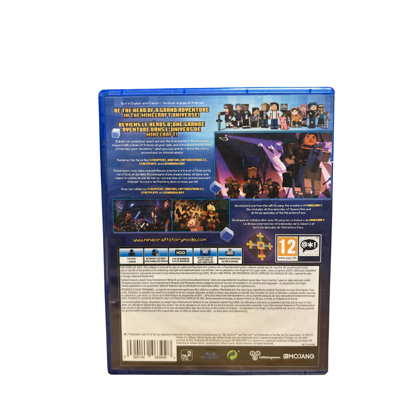 Minecraft: Story Mode Complete Adventure Ep 1-8 - PS4